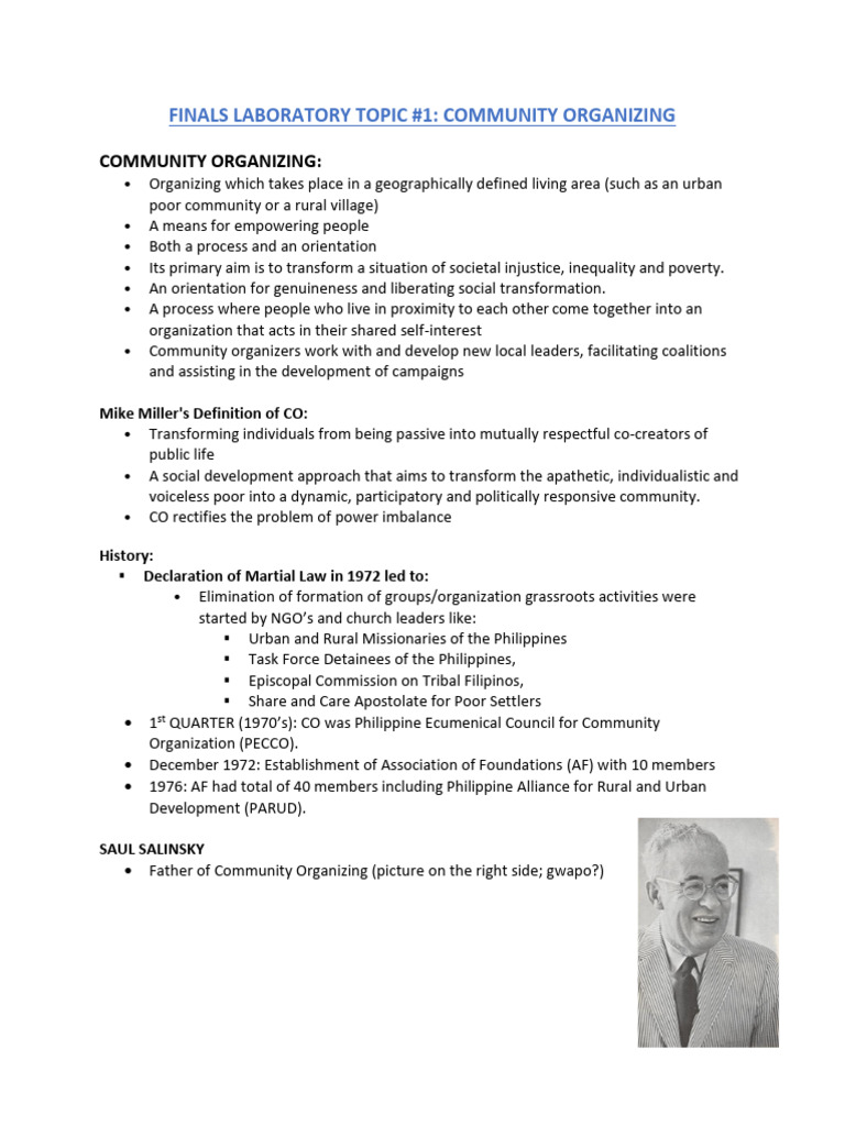 Finals Laboratory Notes | PDF | Community Organizing | Non Governmental ...