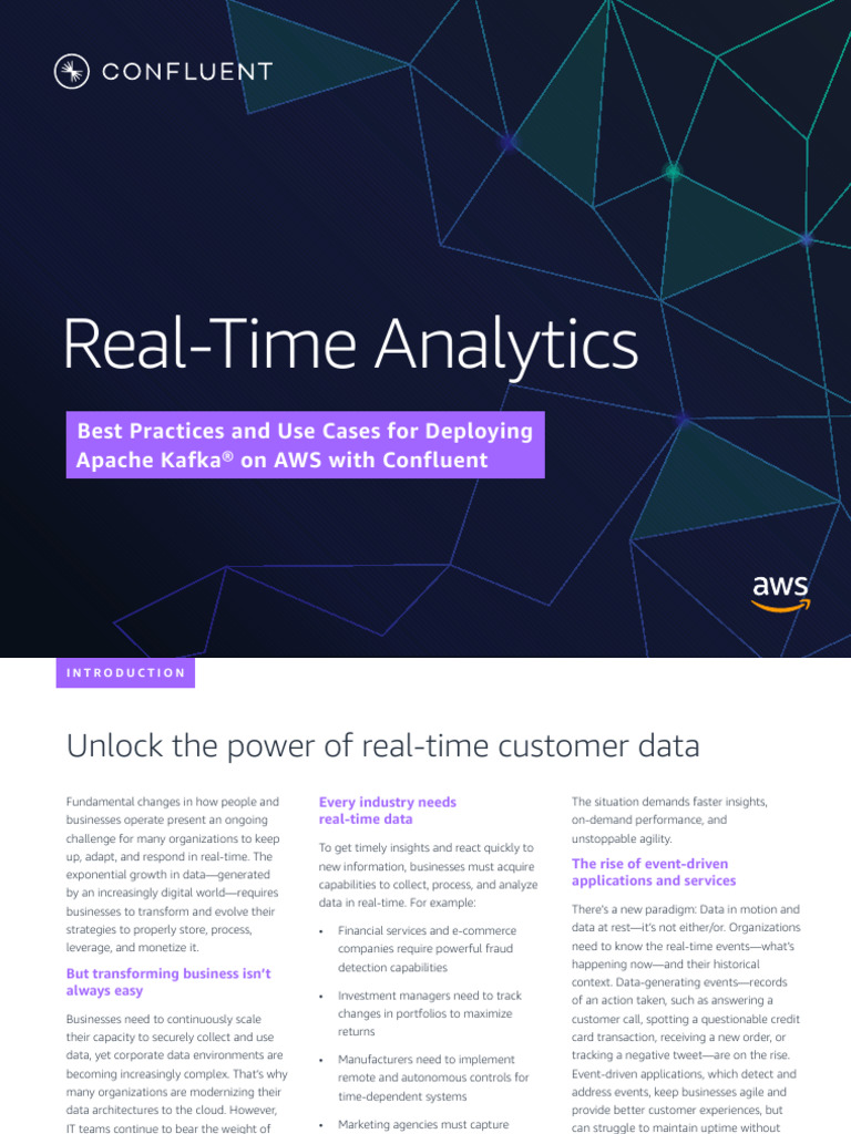 20210521 EB AWS ISV Confluent Real Time Analytics eBook | PDF | Amazon ...
