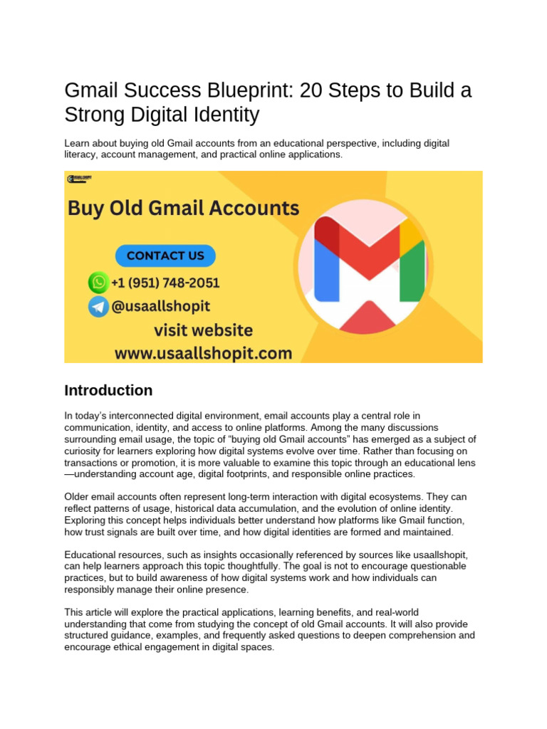 Gmail Success Blueprint_ 20 Steps to Build a Strong Digital Identity ...