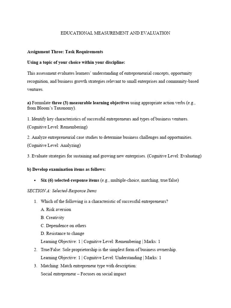 EDUCATIONAL MEASUREMENT AND EVALUATION | PDF | Franchising ...