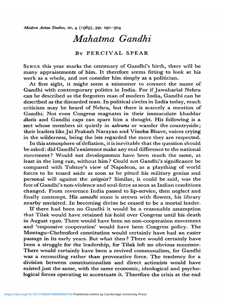 Mahatma Gandhi | PDF | Nonviolence | Mahatma Gandhi