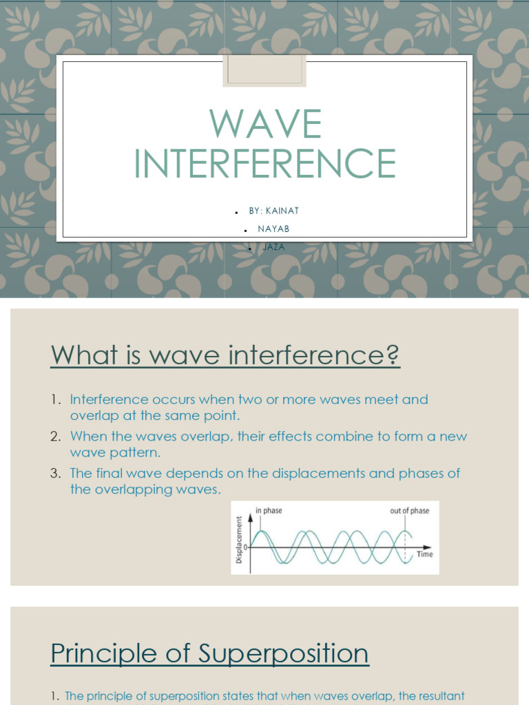 13.3 Interference | PDF | Waves | Motion (Physics)