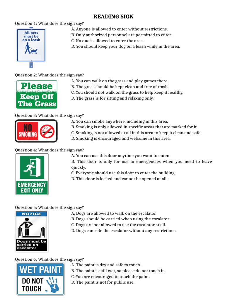 Reading Sign | PDF | Camping | Leash
