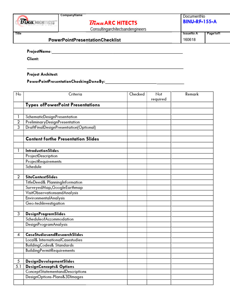 Presentation Checklist | PDF