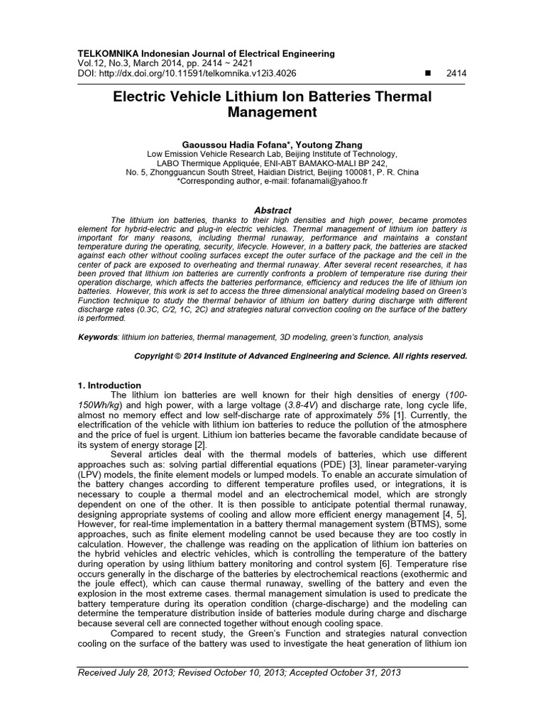 Electric_Vehicle_Lithium_Ion_Batteries_T | PDF | Lithium Ion Battery ...