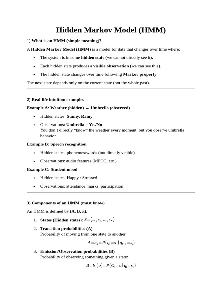 101s on Hidden Markov Model | PDF | Applied Mathematics | Artificial ...