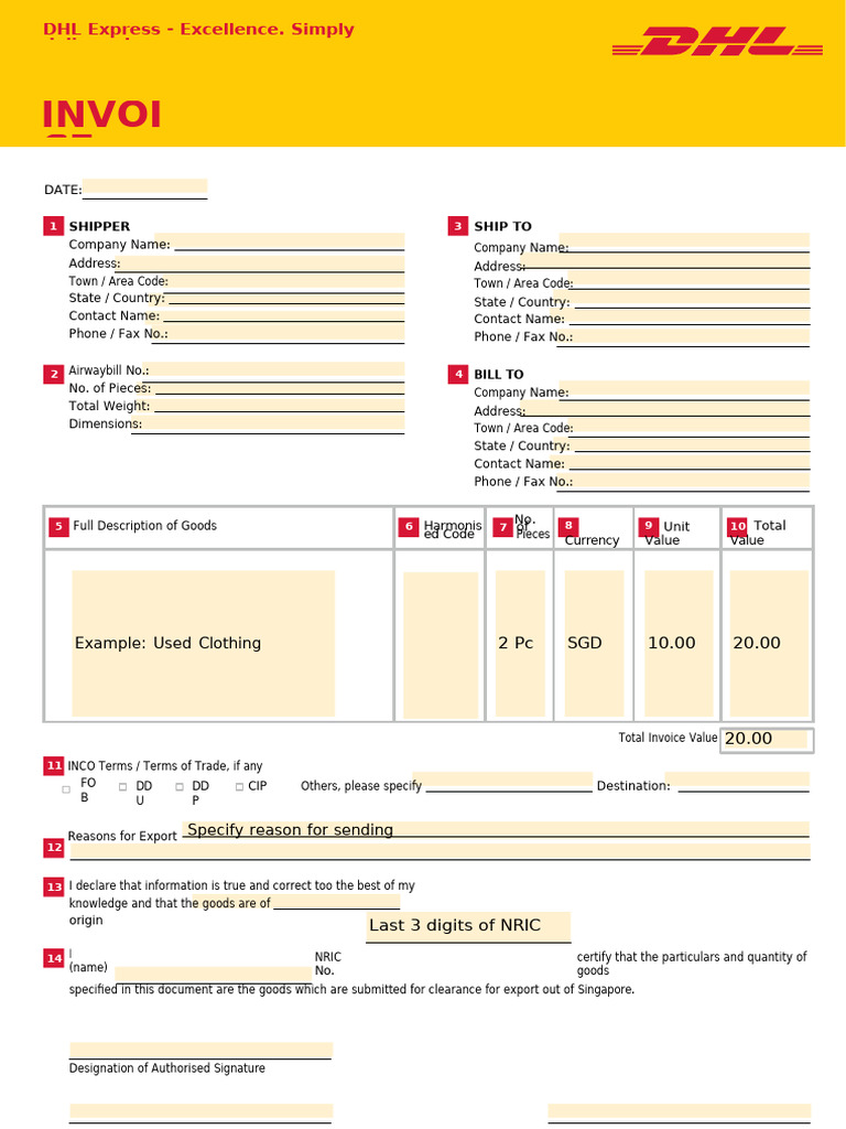 DHL-Express-invoice-sample | PDF | Trade | International Business