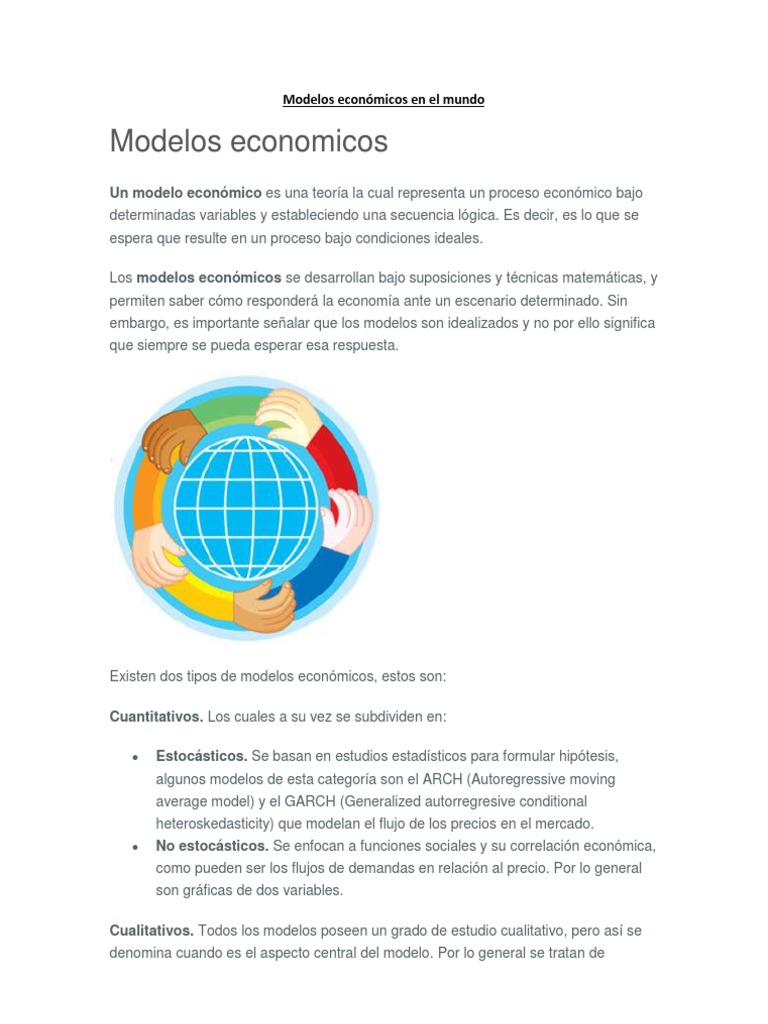Modelos Económicos en El Mundo | PDF | Teoría | Modelo económico