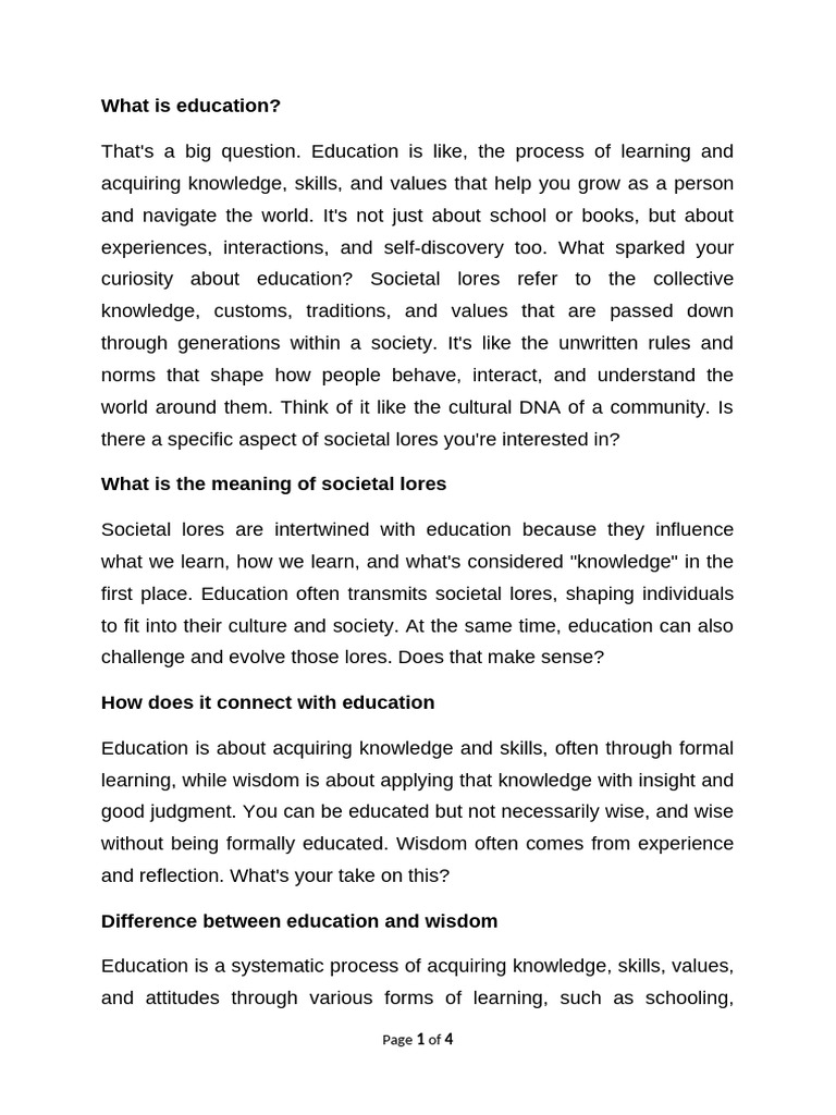 Education | PDF | Knowledge | Learning