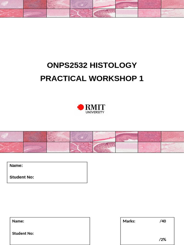 Histology+ONPS2532+Practical+Workshop+1+Student+Notes | PDF