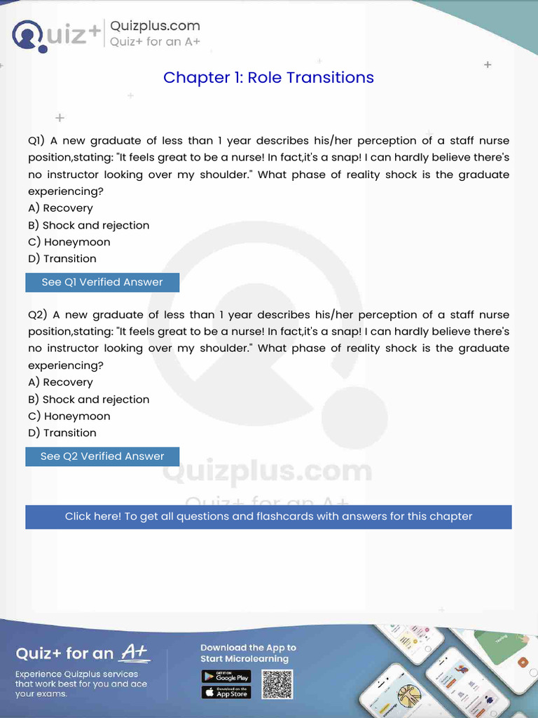 A New Graduate of Less Than 1 Year Describes Hisher Perception of a ...