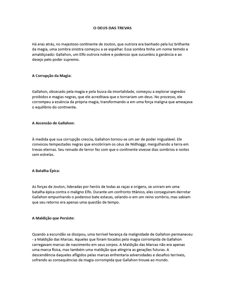 Nidhoggr - O Deus Das Trevas - Gallahon | PDF | Herói