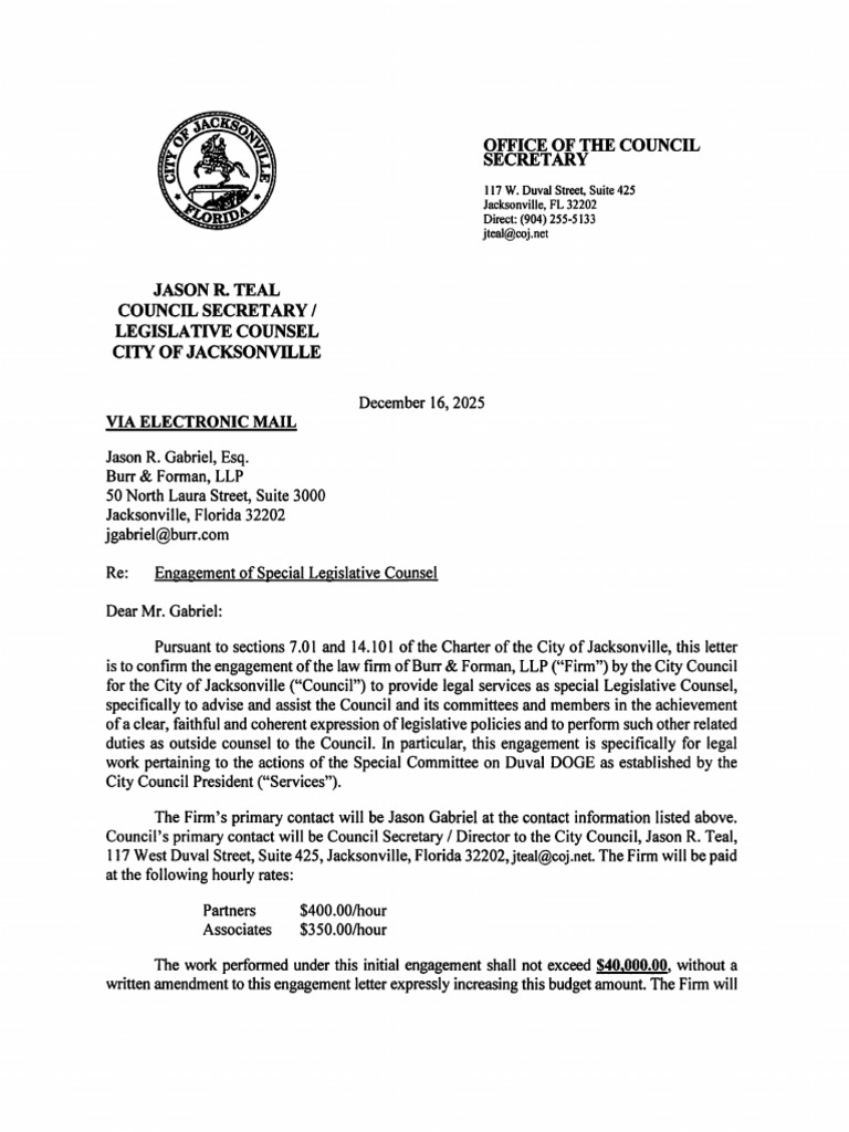 Gabriel Engagement Letter 2025 | PDF