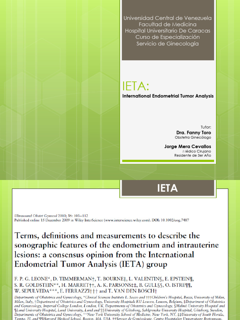 Ieta 2019 | PDF | Útero | Ginecología