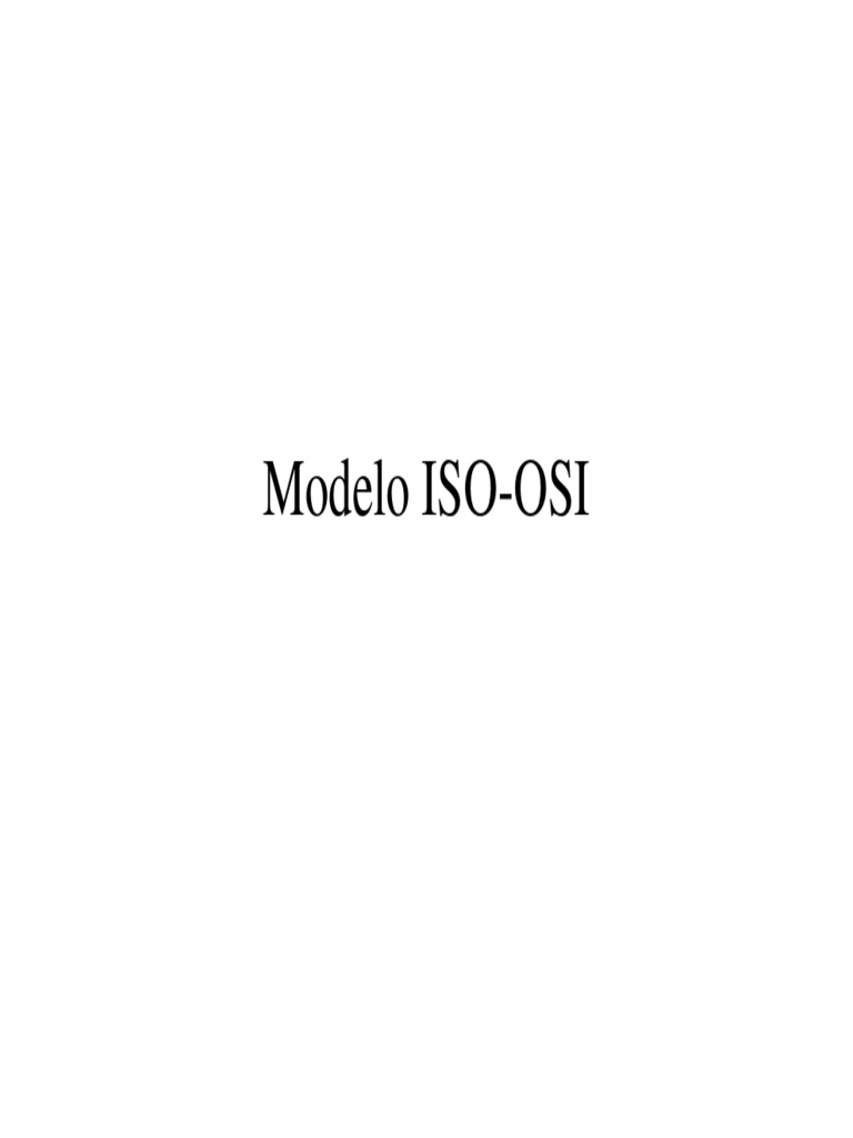 Modelo Iso OSi | PDF | Suíte de protocolo de internet | Rede de ...
