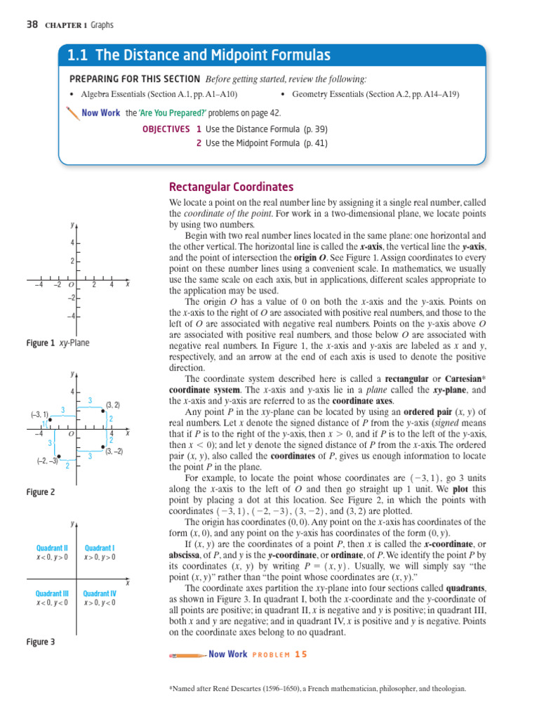 Distance and Midpoint Formulas Precalc | PDF | Cartesian Coordinate ...