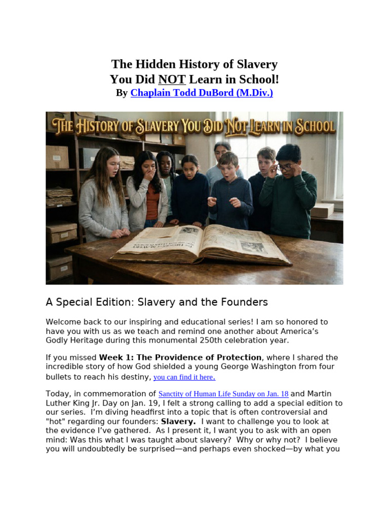 The HIDDEN History of Slavery You Did NOT Learn in School | PDF ...
