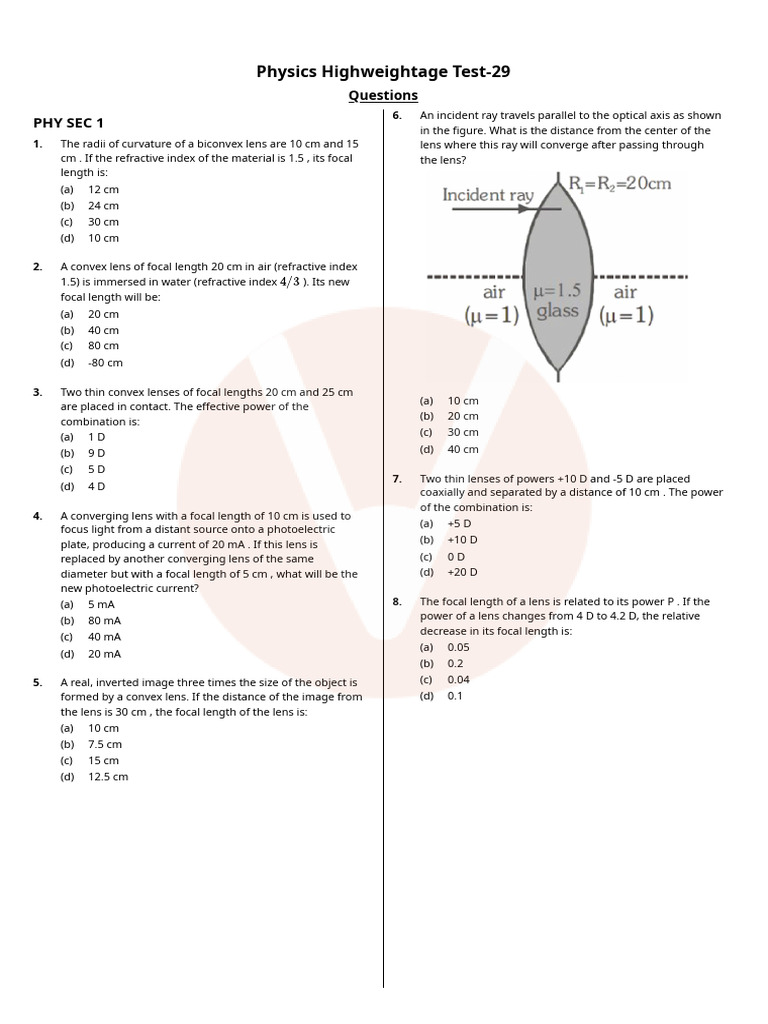 Physics 29 | PDF | Glass Engineering And Science | Optics