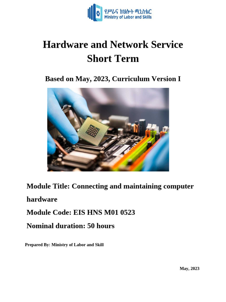 M04 Connecting and Maintaining Computer Hardware | PDF | Computer Data ...