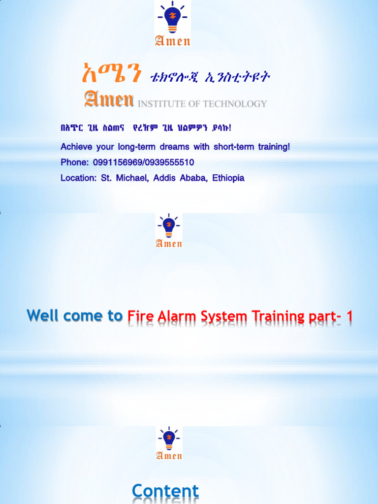 Fire Alarm System Training | PDF | Firefighting | Measuring Instrument