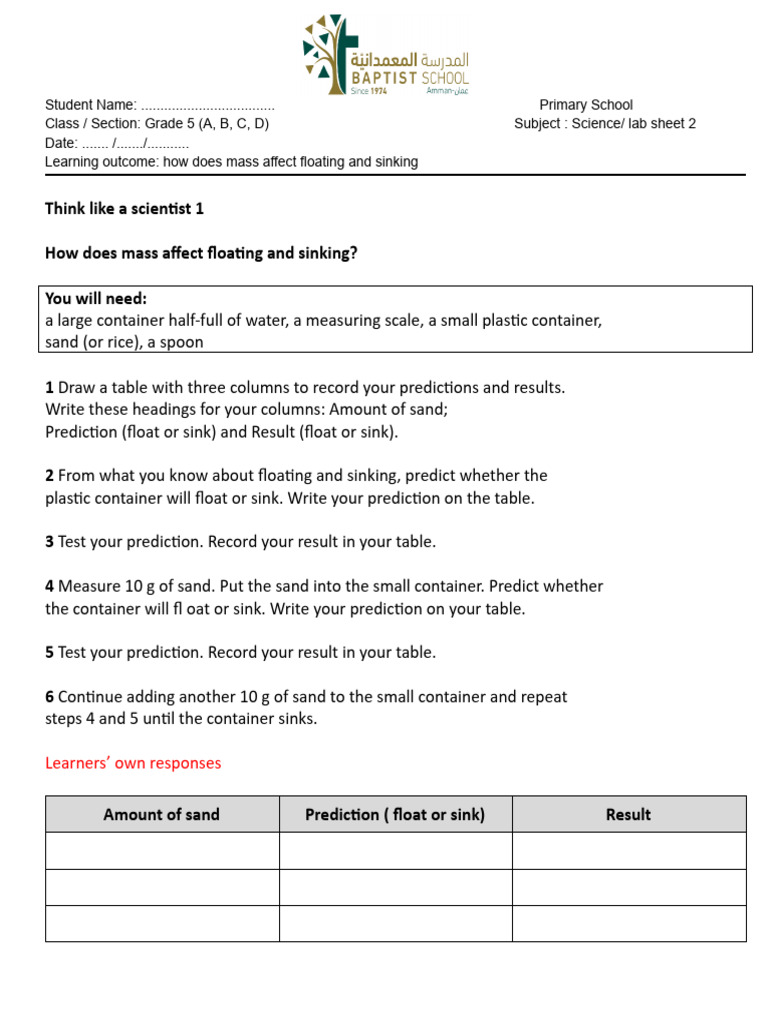 Answer Key Lab Sheet 2 | PDF