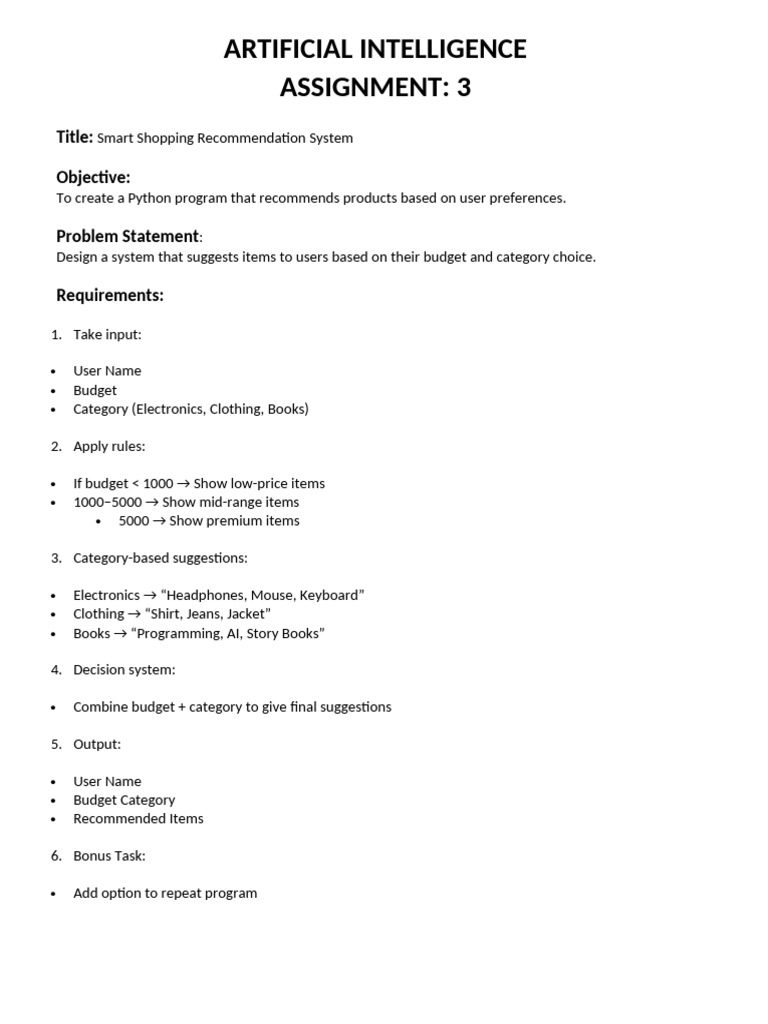 Assignment 3 AI | PDF