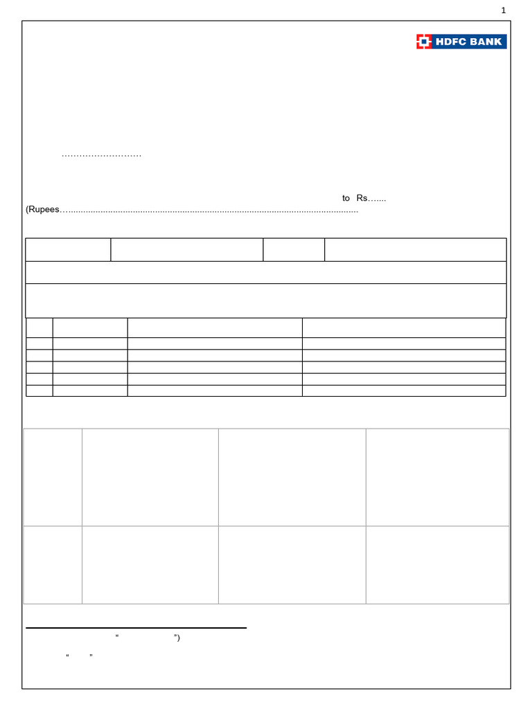 Application For Overdraft Against Fixed Deposit | PDF | Indemnity | Banks