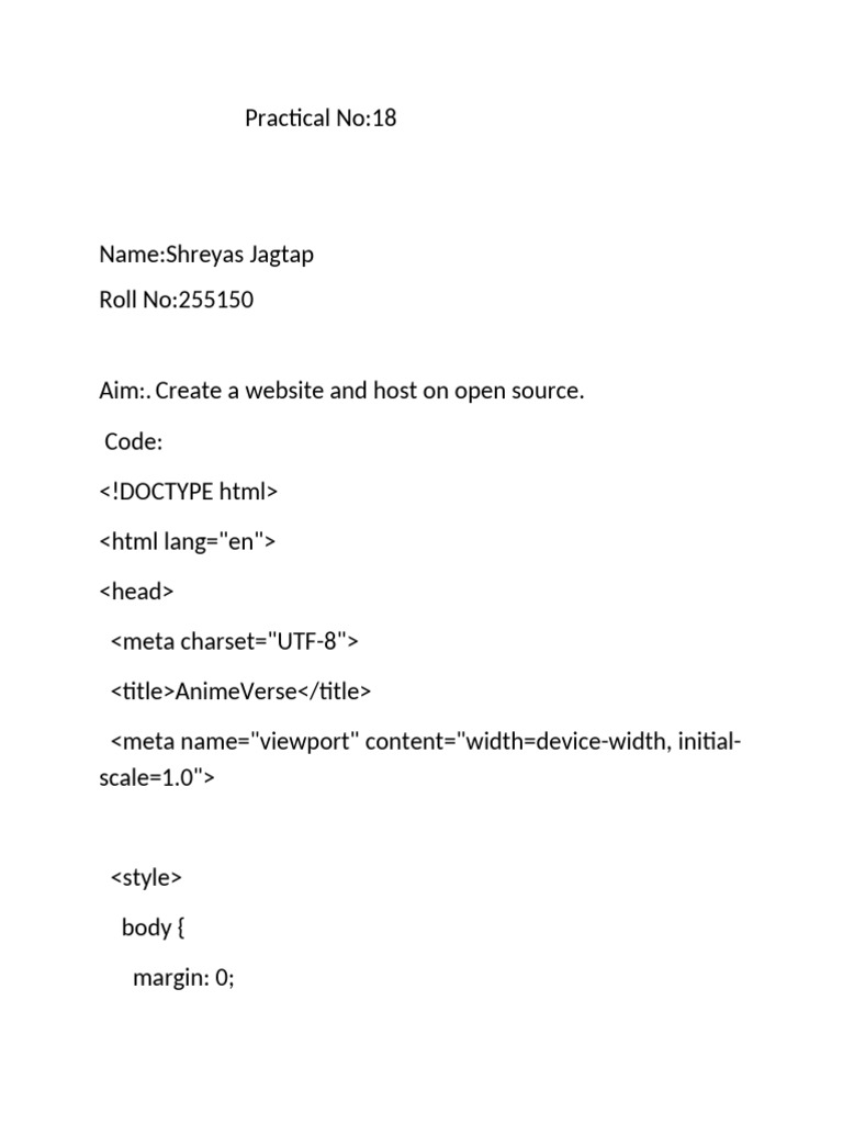 Practical Format | PDF