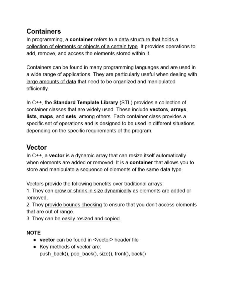 Basic STL Usage-Gen-3 | PDF | Computer Programming | Algorithms And ...