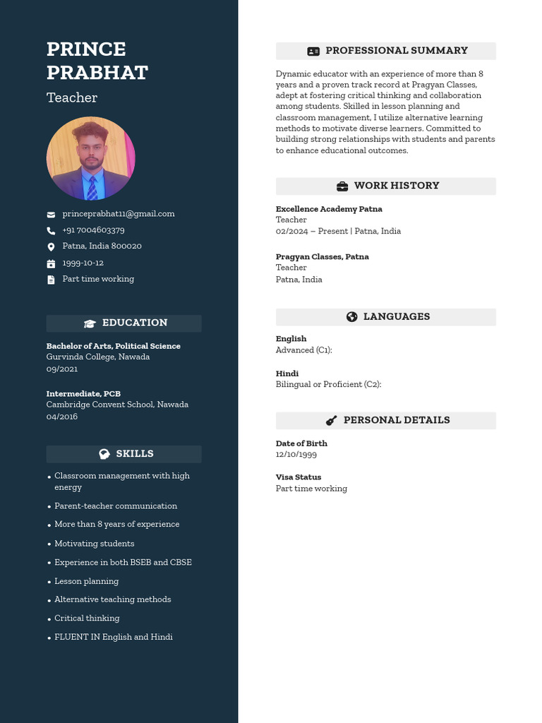 Prince Prabhat Flowcv Resume 2026-04-05 | PDF