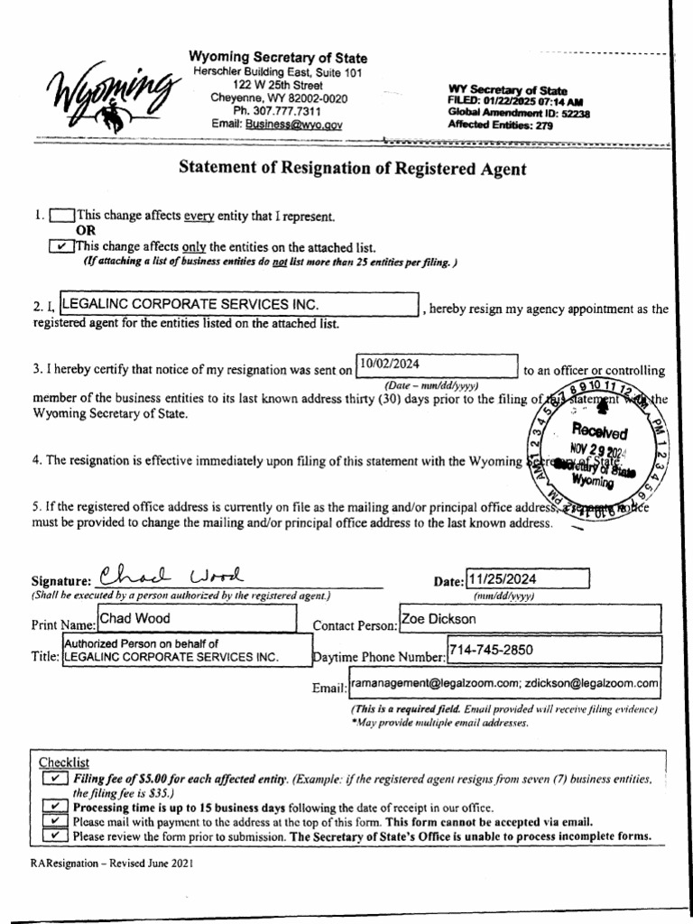 Statement of Resigation | PDF