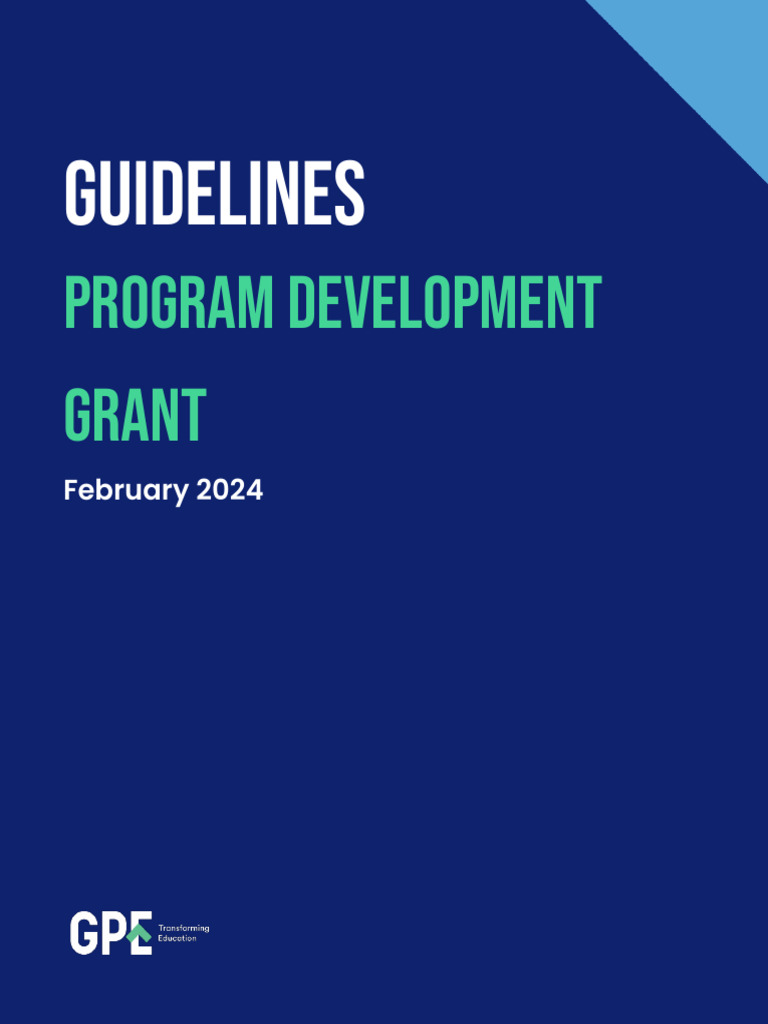 2024 02 Gpe Guidelines Program Development Grants | PDF | Policy