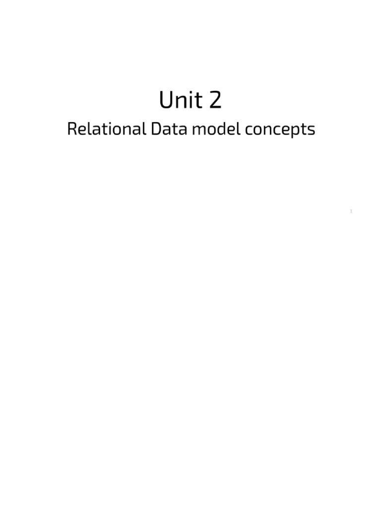 dbms unit 2 | PDF