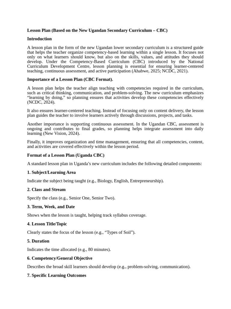 Features of a Lesson Plan | PDF | Curriculum | Lesson Plan