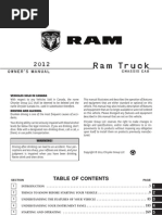 2012 Ram Chassis Cab Owners Manual