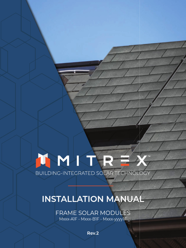 Mitrex Installation Manual Framed Solar Modules | PDF | Electrical ...