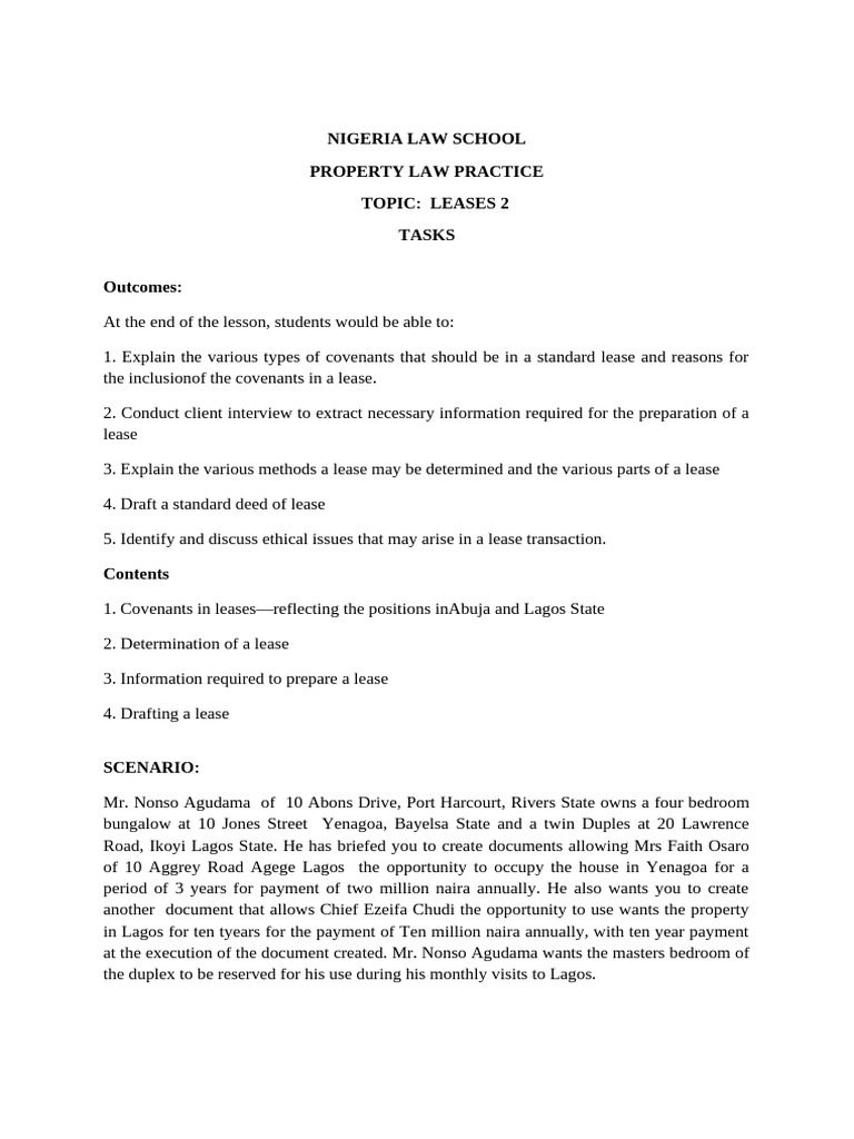 LEASES | PDF | Lease | Leasehold Estate