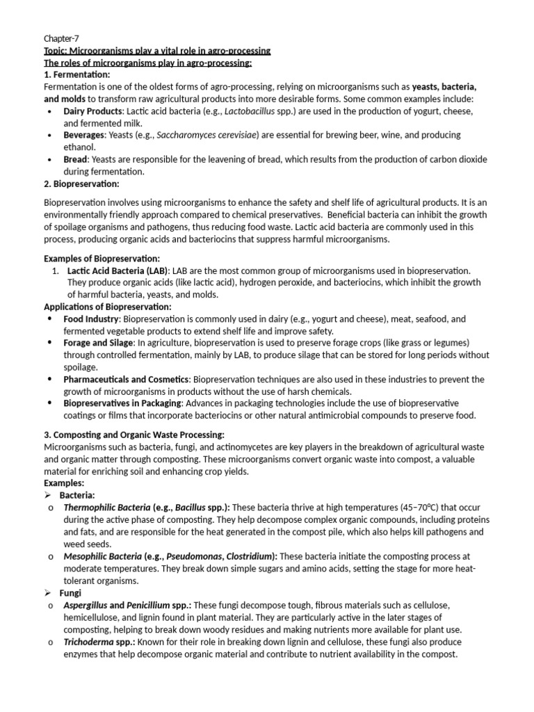Chapter 7 Agro Processing | PDF | Compost | Pulp (Paper)