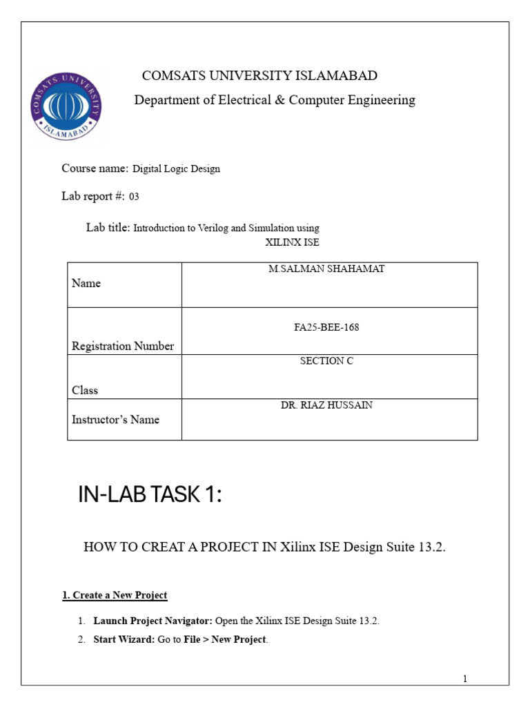 lab 3 | PDF | Logic Gate | Hardware Description Language