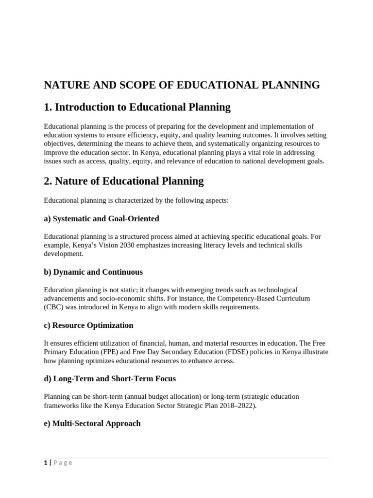 DMP 3415--EDUCATIONAL PLANNING UPDATED NOTES 2026 | PDF | Vocational ...