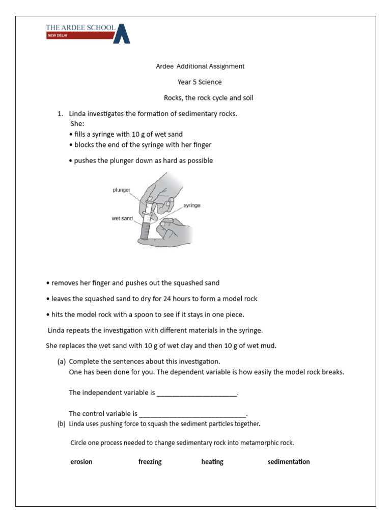 Ardee_Additional_Assignment_Rocks_the_rock_cycle_and_soil_with_answer ...