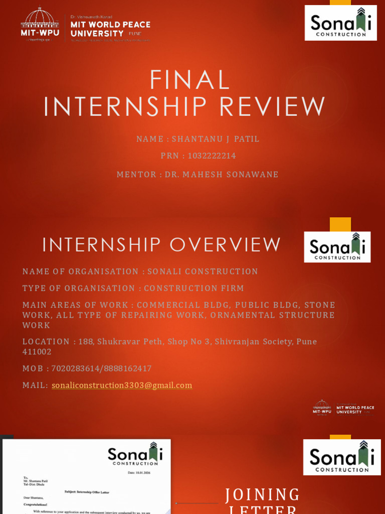 Final Internship Review by Shantanu Patil (1) | PDF