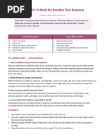 AQA GCSE Reaction Time Practical Guide | PDF
