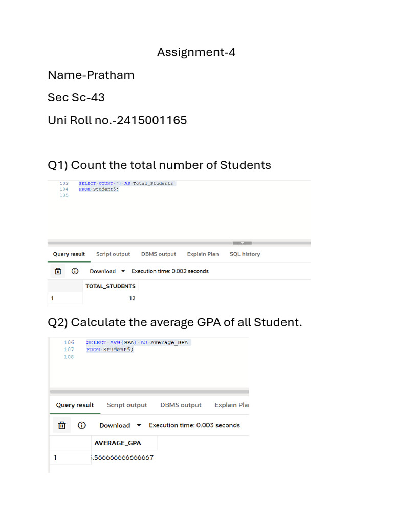 Assignment 4 | PDF