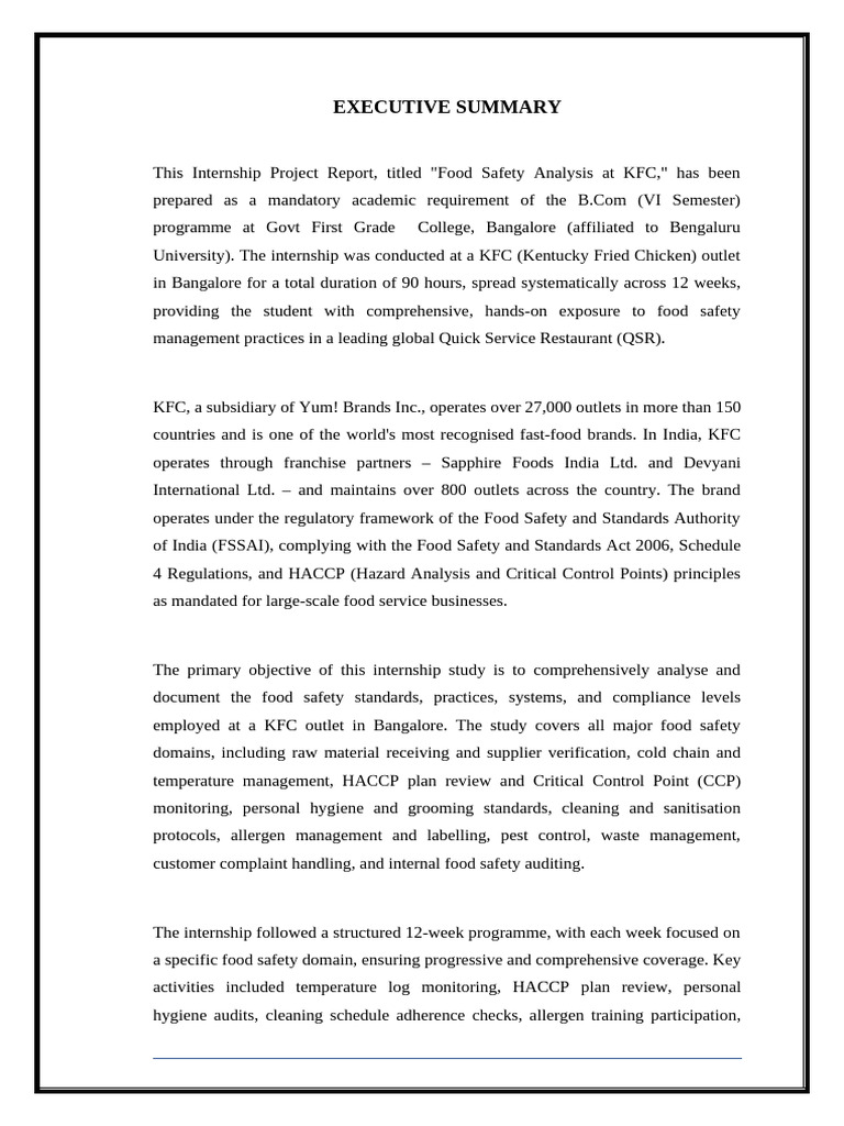 David Report | PDF | Food Safety | Foodborne Illness