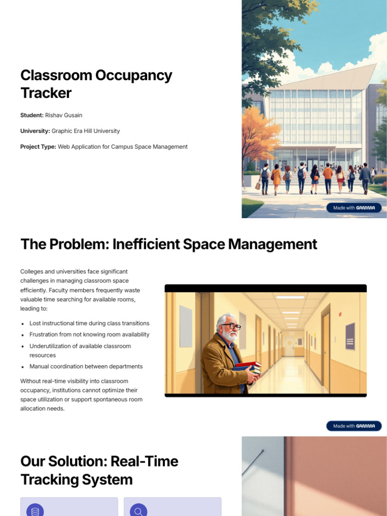 Classroom Occupancy Tracker | PDF | Databases | Mobile App