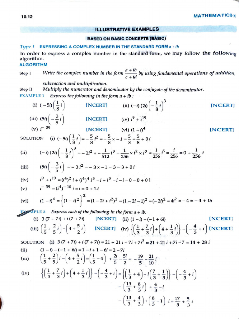 Complex Numbers Rd Sharma Class Xi (2) | PDF