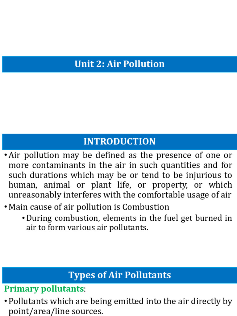 Environmental Engineering Full Part 2 | PDF | Air Pollution | Exhaust Gas