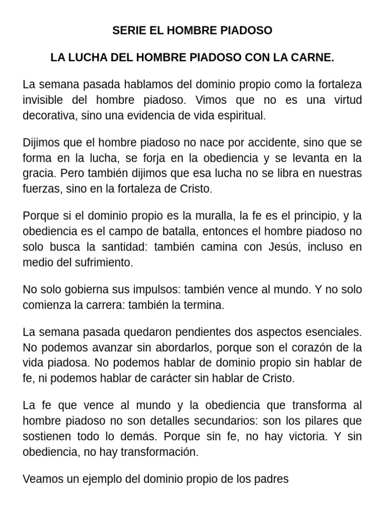 EL HOMBRE PIADOSO | PDF | Cristo (título) | Pecado