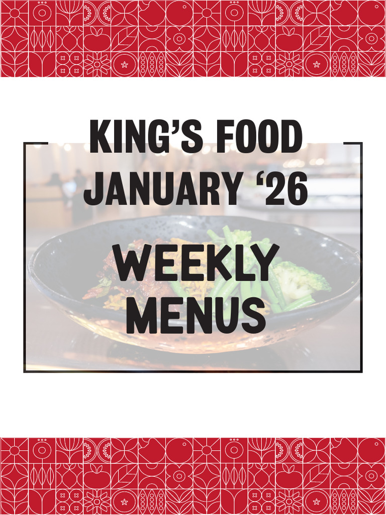 Kings Food Retail Menus January 2026 | PDF | Soup | Salad